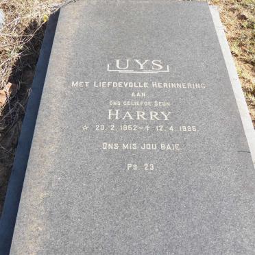 UYS Harry 1952-1995