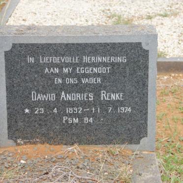 RENKE Dawid Andries 1892-1974