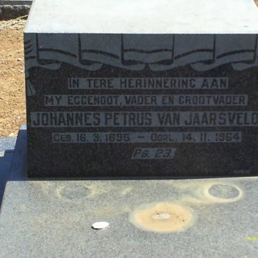 JAARSVELD Johannes Petrus, van 1895-1964