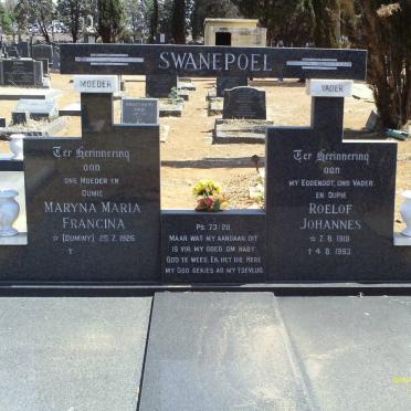 SWANEPOEL Roelof Johannes 1919-1993 &amp; Maryna Maria Francina DUMINY 1926-