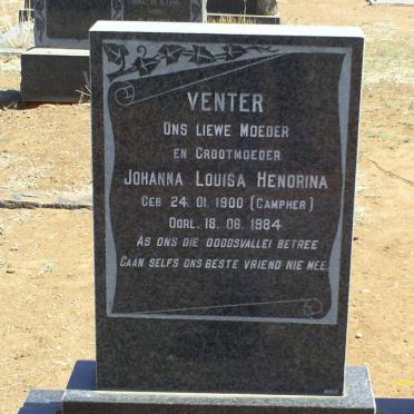 VENTER Johanna Louisa Hendrina nee CAMPHER 1900-1984