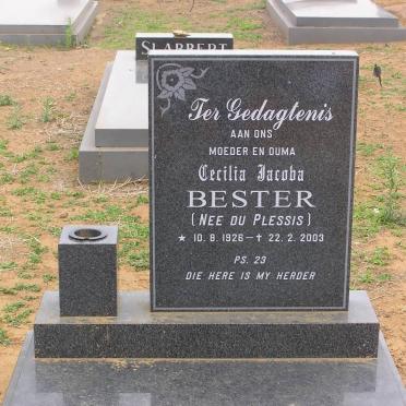 BESTER Cecilia Jacoba nee DU PLESSIS 1926-2003