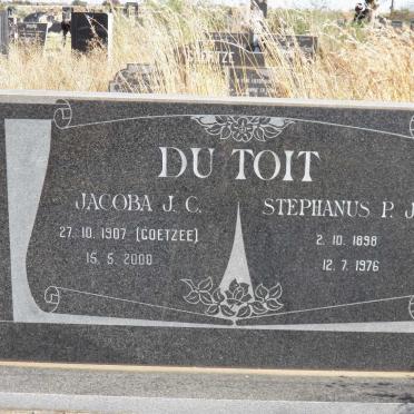 TOIT Stephanus P.J., du 1898-1976 & Jacoba J.C. COETZEE 1907-2000