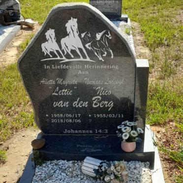 BERG Nicolaas Lodewyk, van den 1955- &amp; Aletta Magrieta 1958-2018