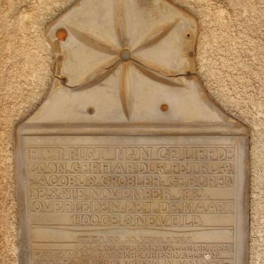 GROBLER Gerhardus Petrus Jacobus 1882-1900