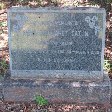 EATON Anna Margaret nee VAN BLERK -1958