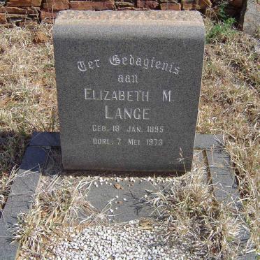 LANGE Elizabeth M. 1895-1973