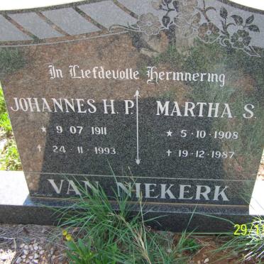 NIEKERK Johannes H.P., van 1911-1993 &amp; Martha S. 1908-1987
