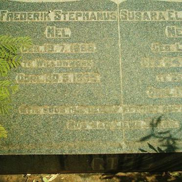 NEL Frederik Stephanus 1866-19?5 &amp; Susara Elizabeth LANGE 1868-??