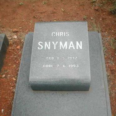 SNYMAN Chris 1932-1993