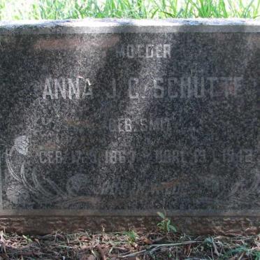SCHUTTE Anna J.C. nee SMIT 1863-1942