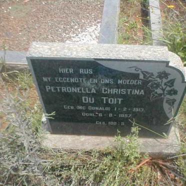 TOIT Petronella Christina, du nee McDONALD 1913-1957