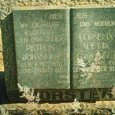 VORSTER Petrus Johannes 1876-1957 &amp; Cornelia Aletta NEL 1886-1973