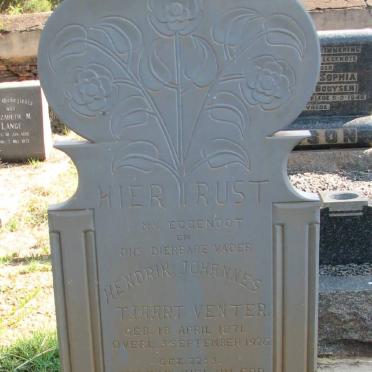 VENTER Hendrik Johannes Tjaart 1871-1925