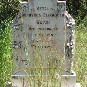 WEICH Dorothea Elizabeth nee VERSCHUUR 1879-19?3