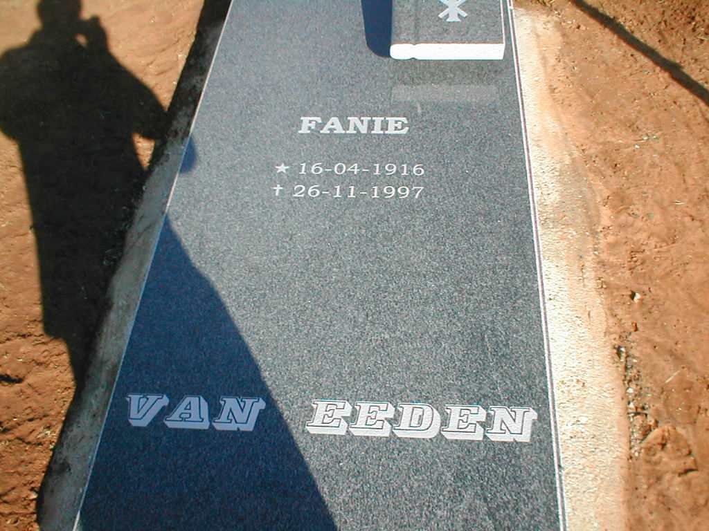 EEDEN Fanie, van 1916-1997