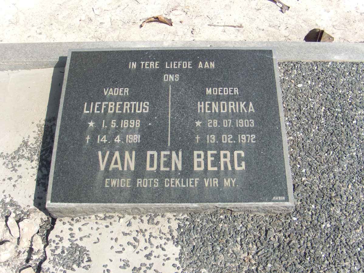 BERG Liefbertus, van den 1898-1981 &amp; Hendrika 1903-1972