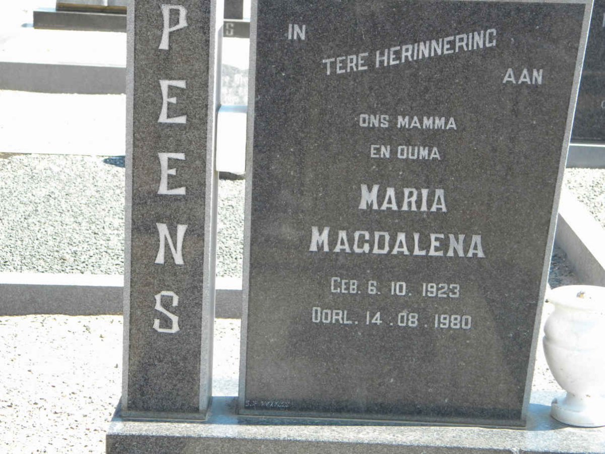 PEENS Maria Magdalena 1923-1980