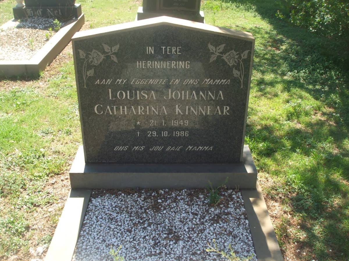 KINNEAR Louisa Johanna Catharina 1949-1986