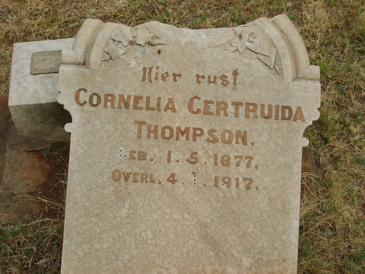 THOMPSON Cornelia Gertruida 1877-1917