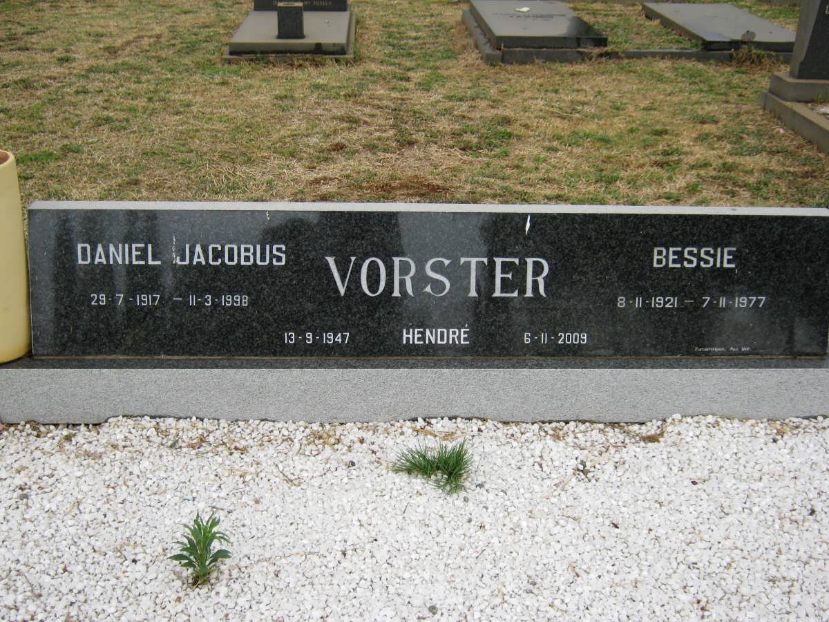 VORSTER Daniel Jacobus 1917-1998 &amp; Bessie 1921-1977 :: VORSTER Hendré 1947-2009