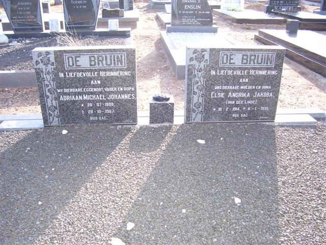 BRUIN Adriaan Michael Johannes, de 1908-1987 &amp; Elsie Andrika Jakoba VAN DER LINDE 1914-19?5