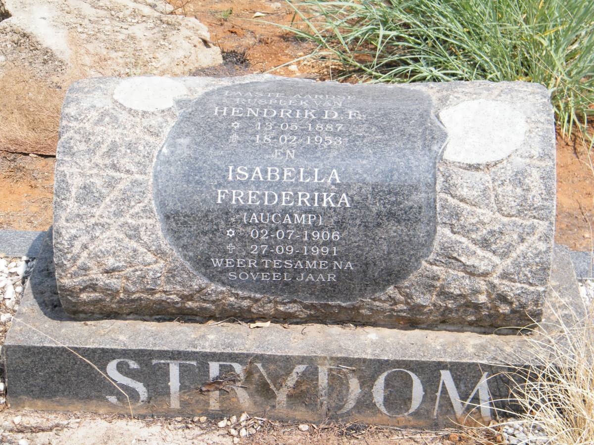 STRYDOM Hendrik D.F. 1887-1953 &amp; Isabella Frederika AUCAMP 1906-1991