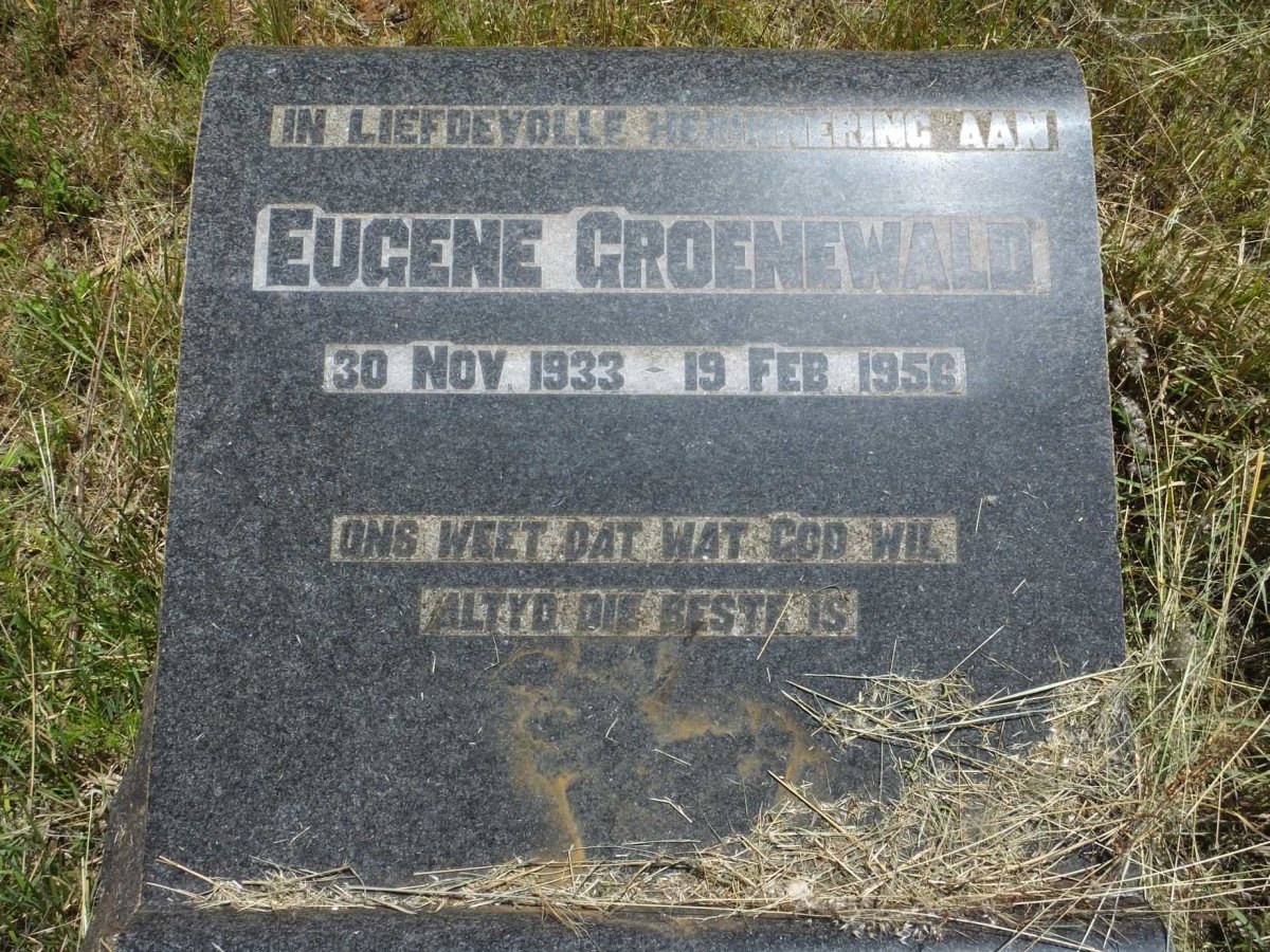 GROENEWALD Eugene 1933-1956