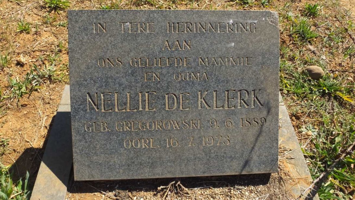 KLERK Nellie, de nee GREGOROWSKI 1889-1973