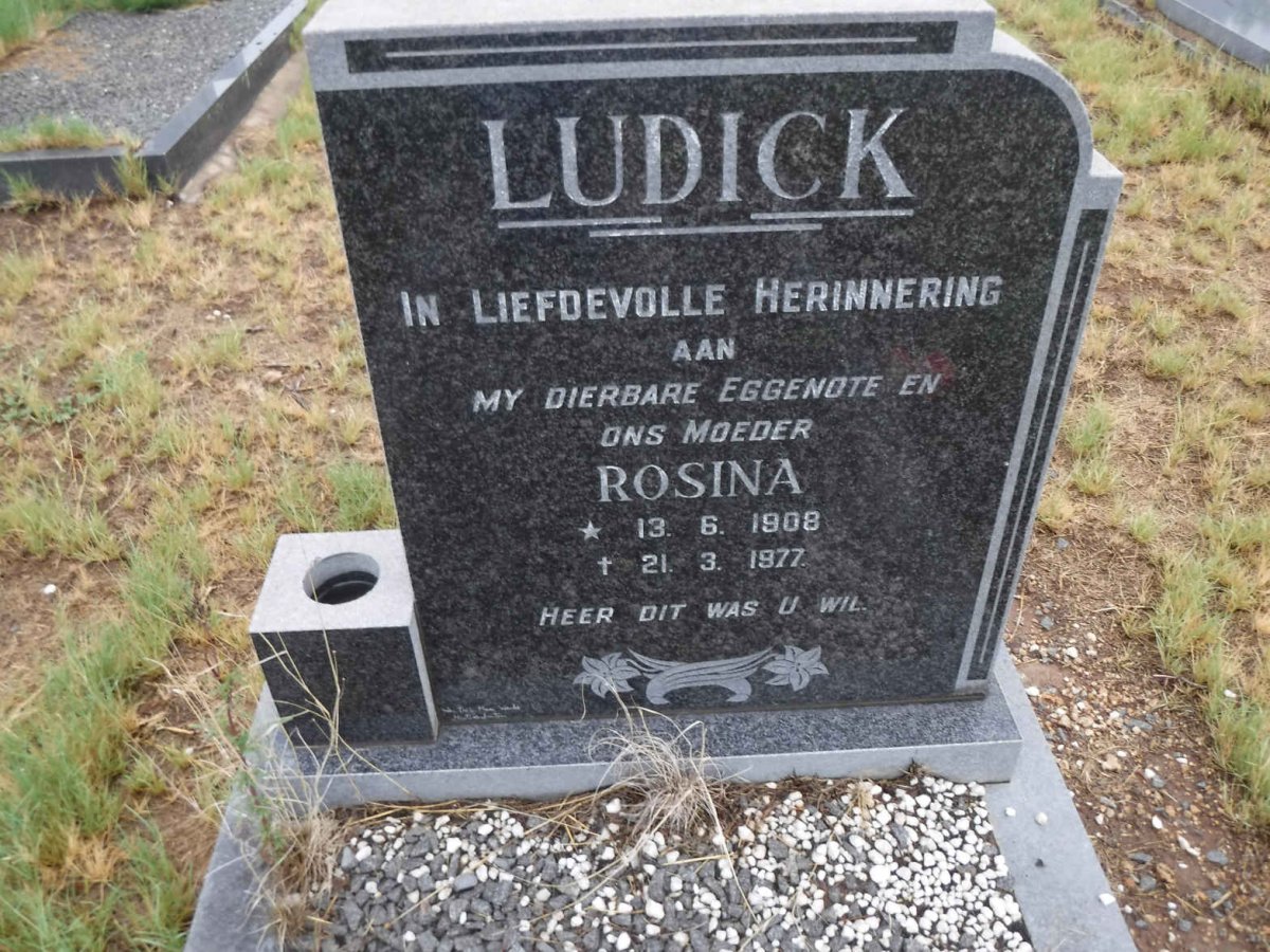 LUDICK Rosina 1908-1977