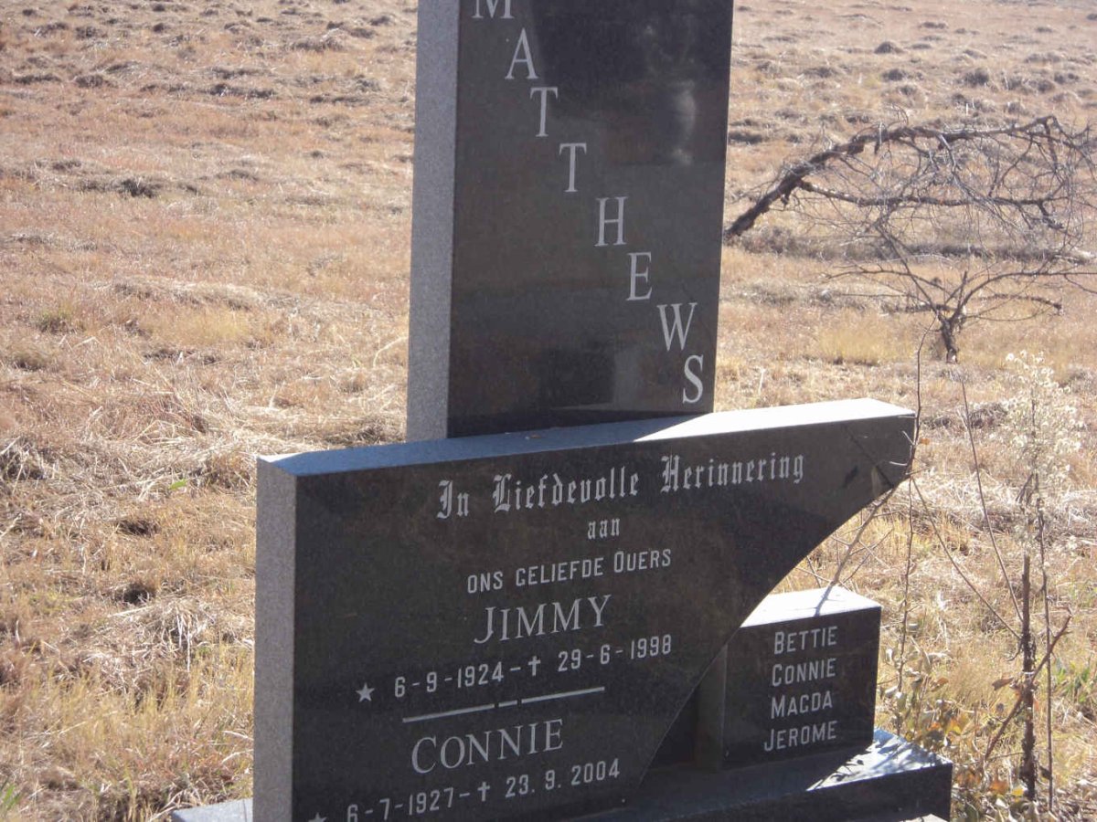 MATTHEWS Jimmy 1924-1998 &amp; Connie 1927-2004