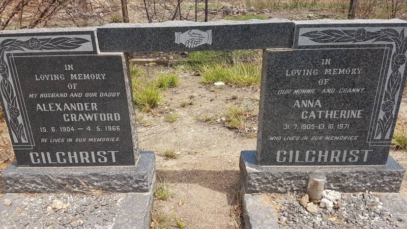 GILCHRIST Alexander Crawford 1904-1966 &amp; Anna Catherine 1905-1971