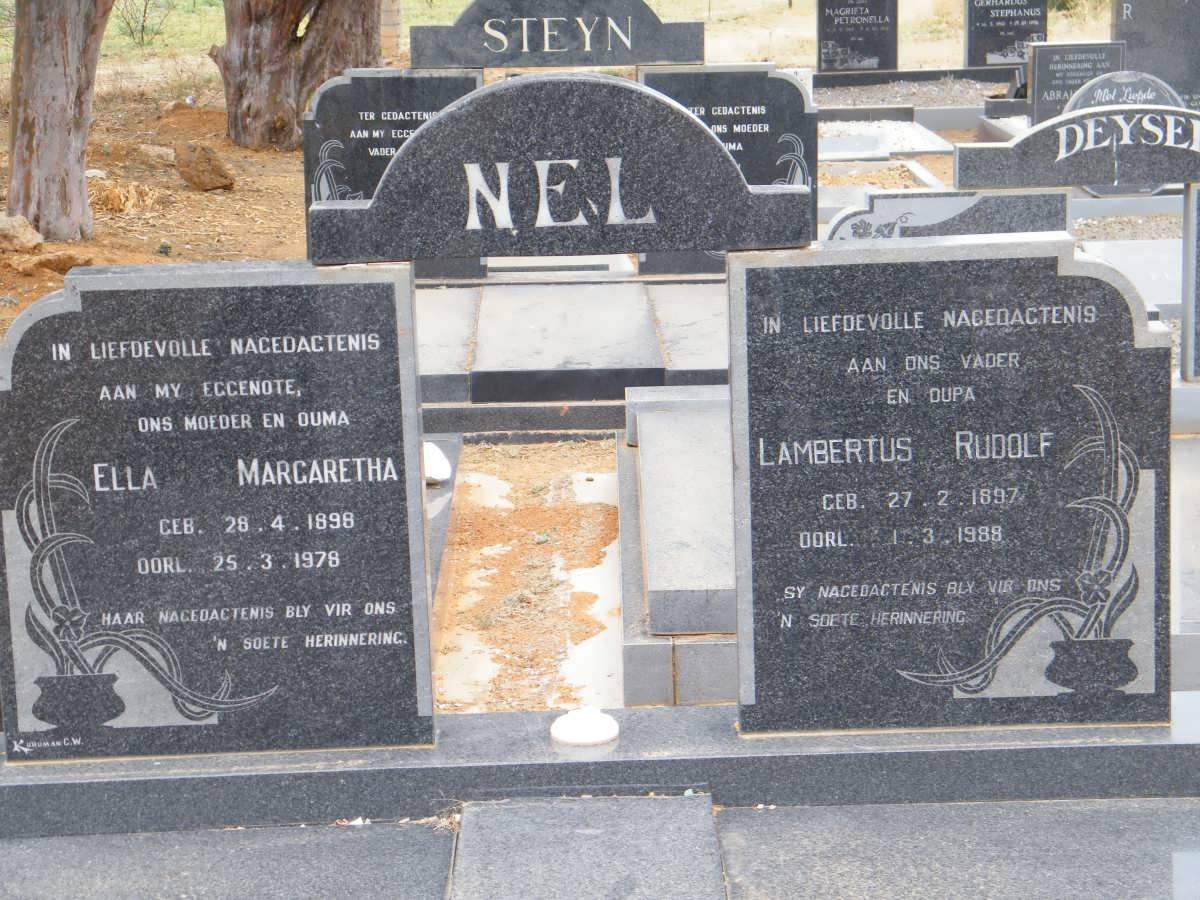 NEL Lambertus Rudolf 1897-1988  &amp; Ella Margaretha 1898-1978