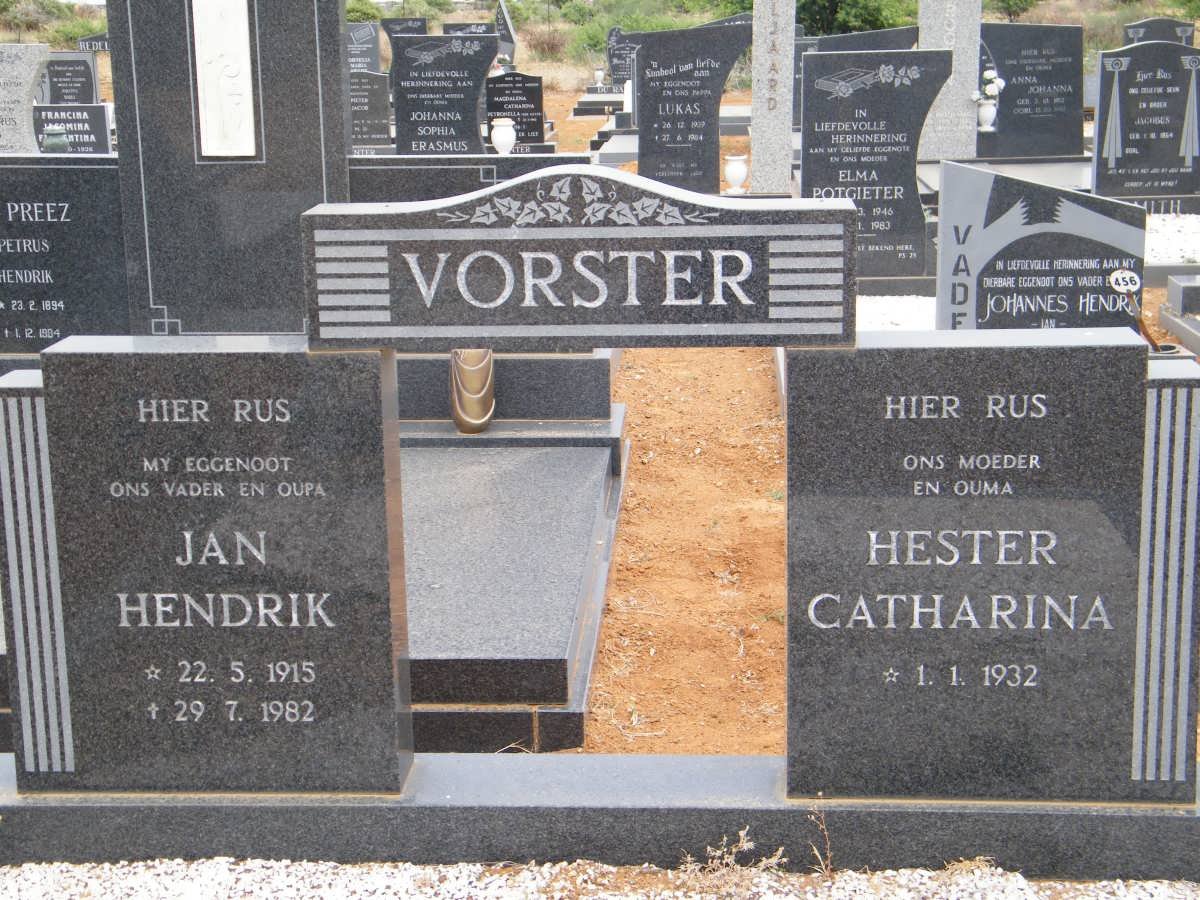 VORSTER Jan Hendrik 1915-1982 &amp; Hester Catharina 1932-