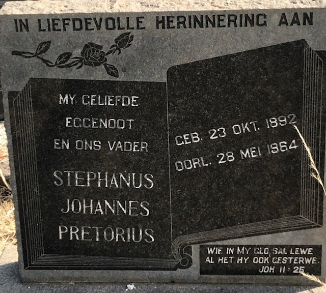 PRETORIUS Stephanus Johannes 1892-1964