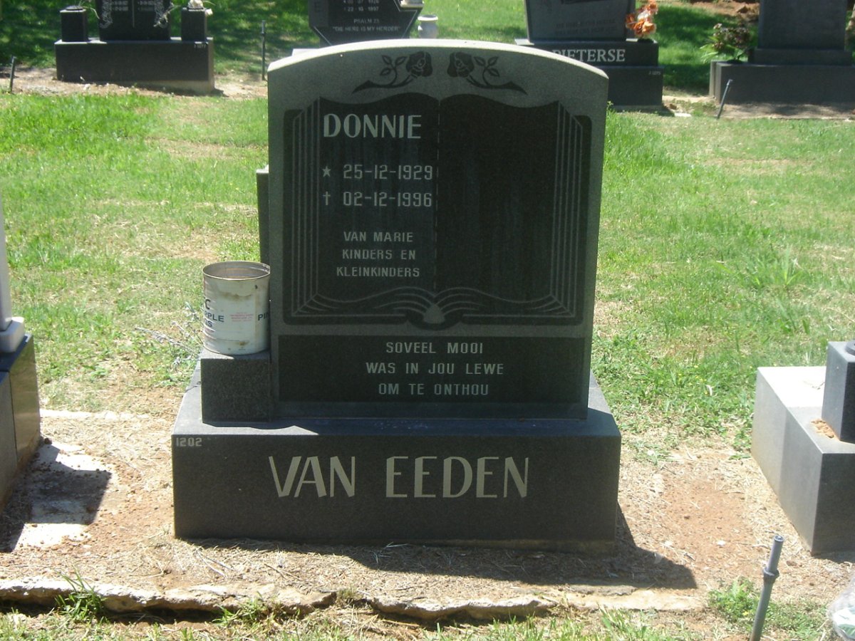 EEDEN Donnie, van 1929-1996