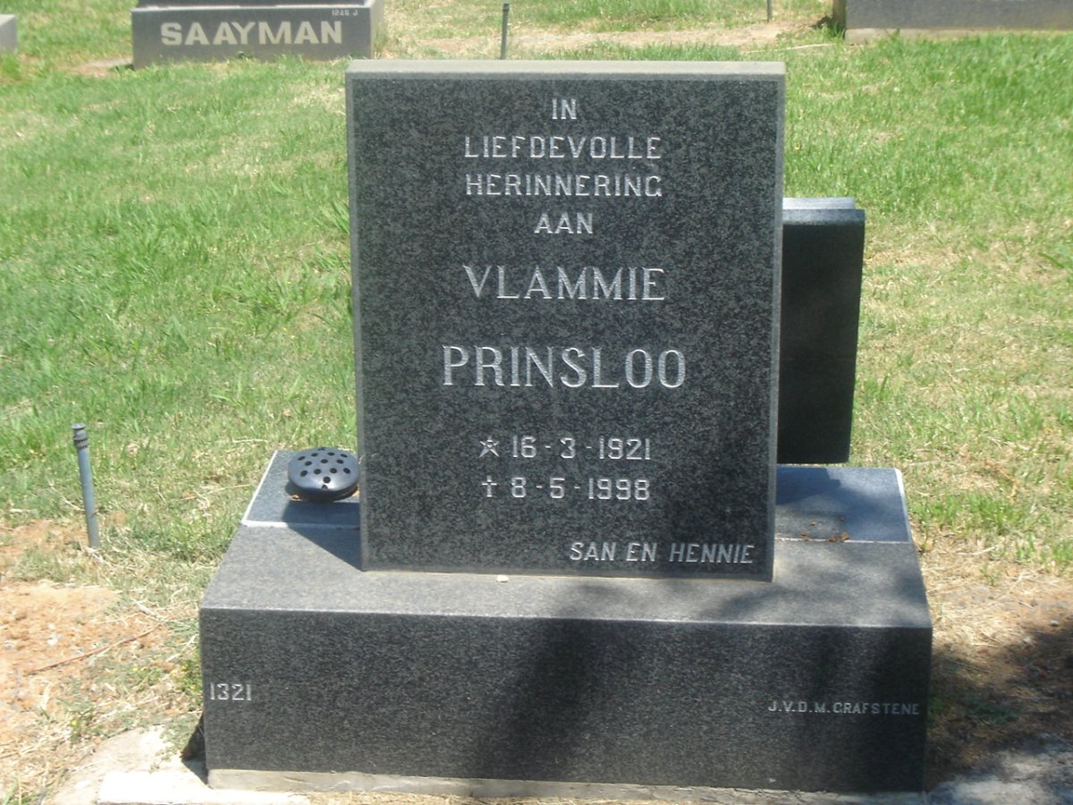 PRINSLOO Vlammie 1921-1998