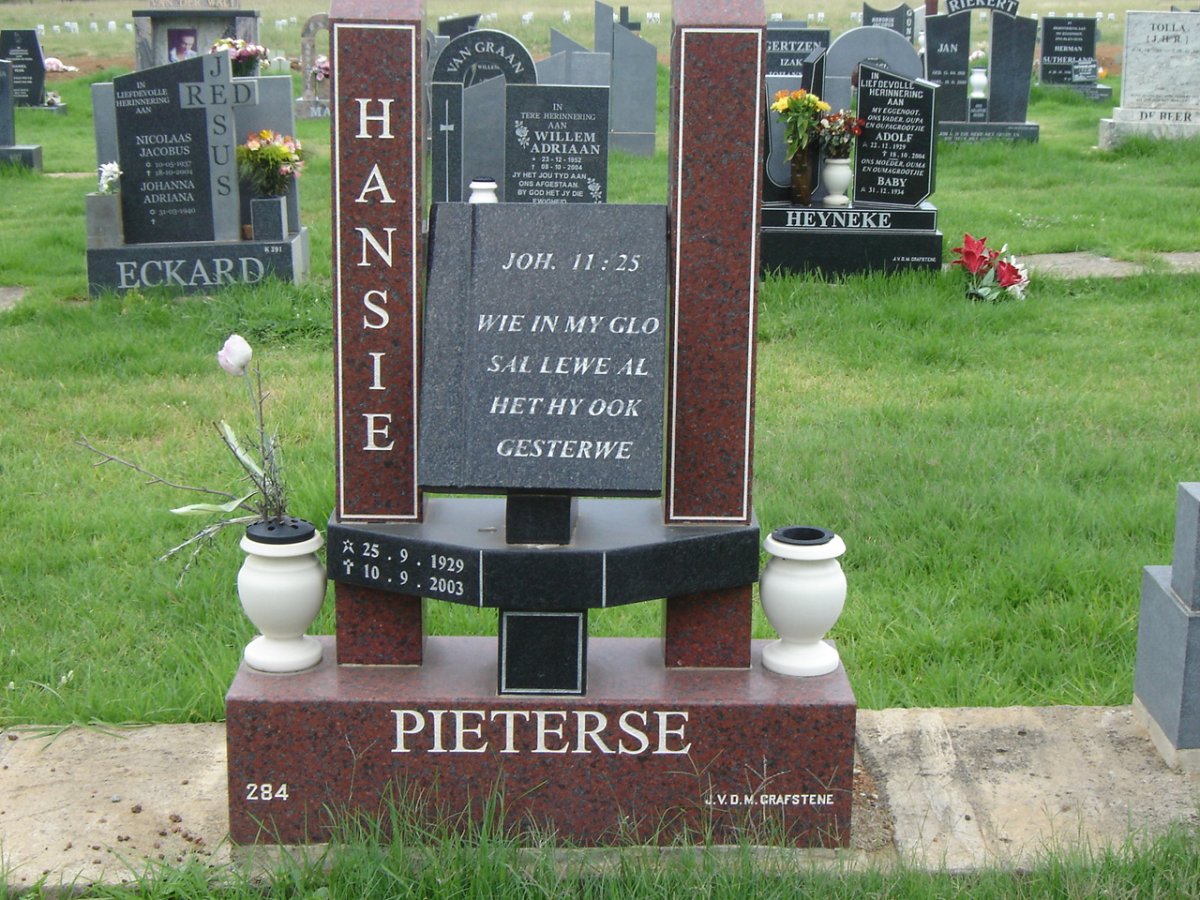 PIETERSE Hansie 1929-2003