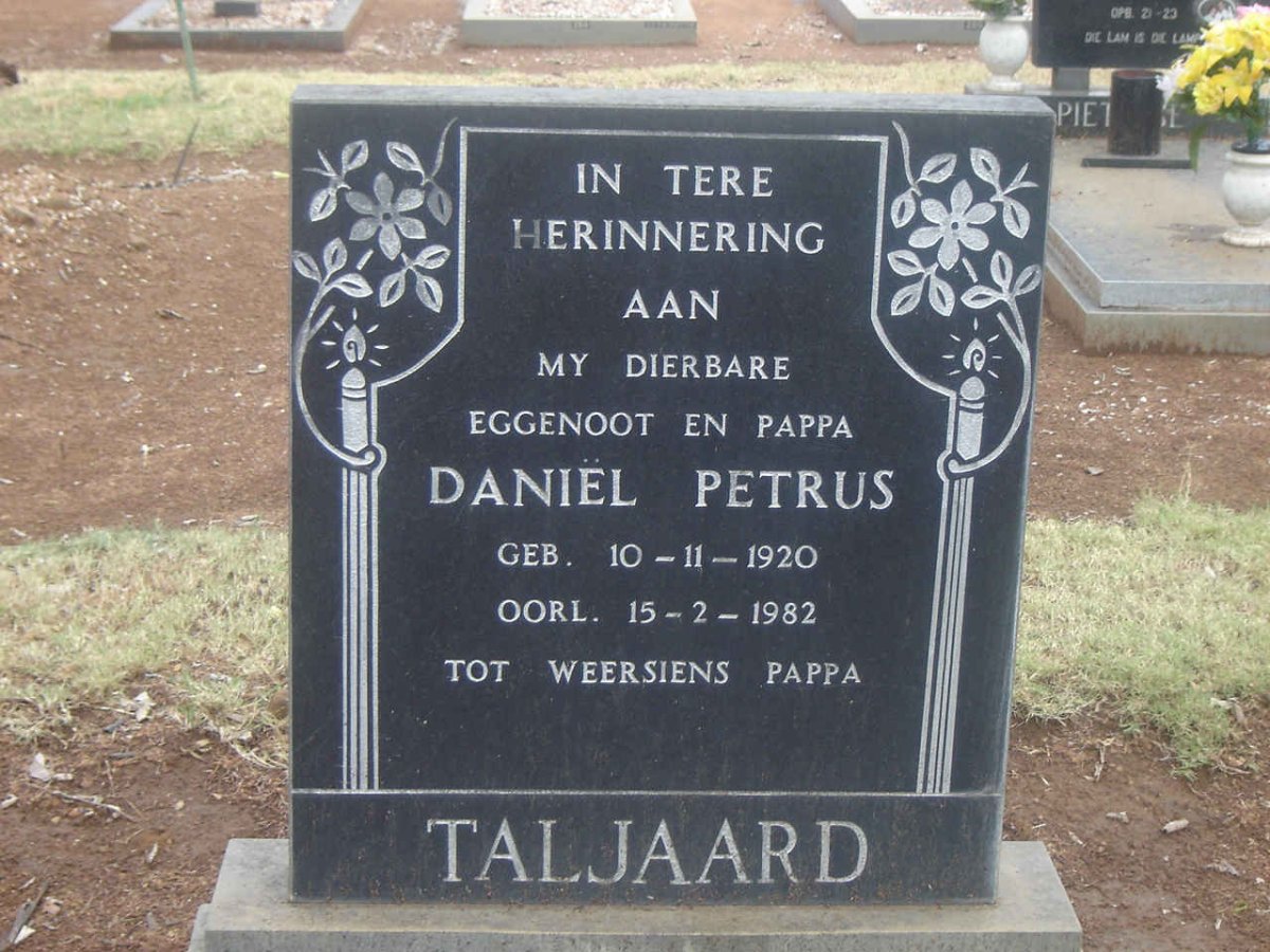 TALJAARD Daniel Petrus 1920-1982