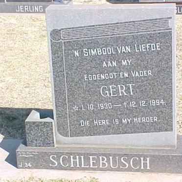 SCHLEBUSCH Gert 1930-1994