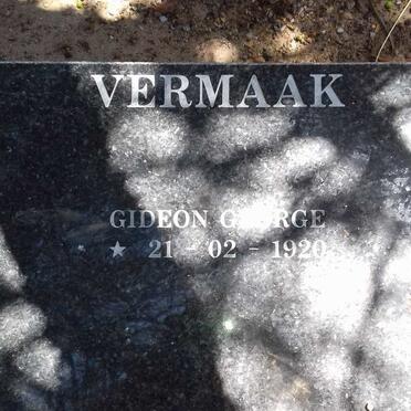 VERMAAK Gideon George 1920-