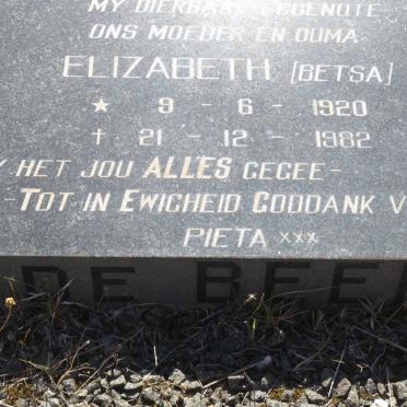 BEER Elizabeth, de 1920-1982