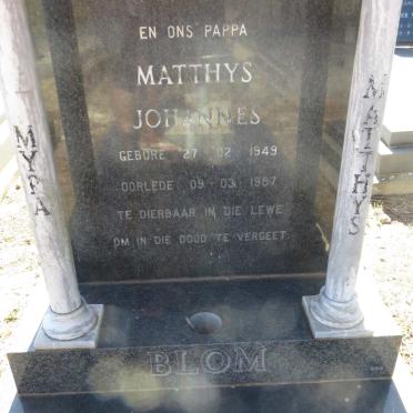 BLOM Matthys Johannes 1949-1987
