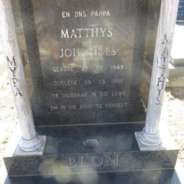 BLOM Matthys Johannes 1949-1987