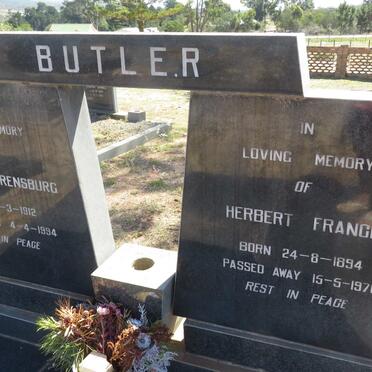 BUTLER Herbert Francis 1894-1970 :: VAN RENSBURG Alice 1912-1994