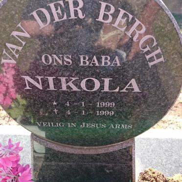 BERGH Nikola, van der 1999-1999