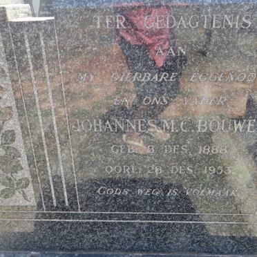 BOUWER Johannes M.C. 1888-1953