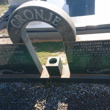 CRONJE Hendrik Jakobus 1915-1972 &amp; Magaretha Susanna VAN WYK 1917-1962