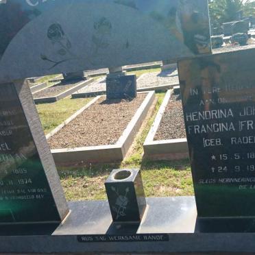 CRONJE Daniel Christiaan 1885-1974 &amp; Hendrina Johanna Francina RADEMAN 1891-1979