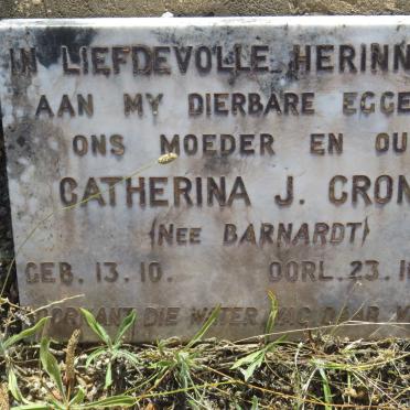 CRONJE Catherina J. nee BARNARDT -1959
